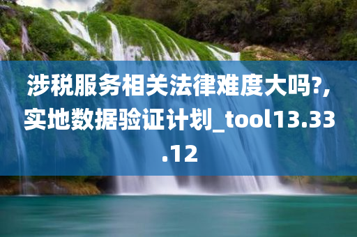 涉税服务相关法律难度大吗?,实地数据验证计划_tool13.33.12