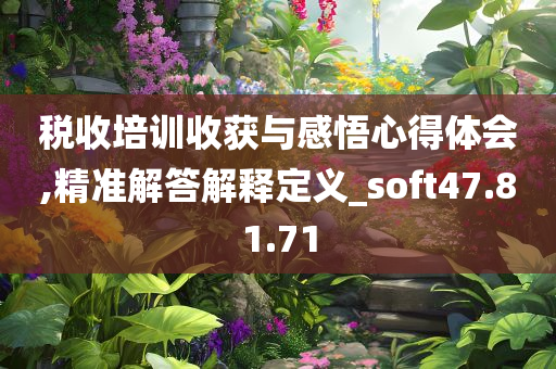 税收培训收获与感悟心得体会,精准解答解释定义_soft47.81.71