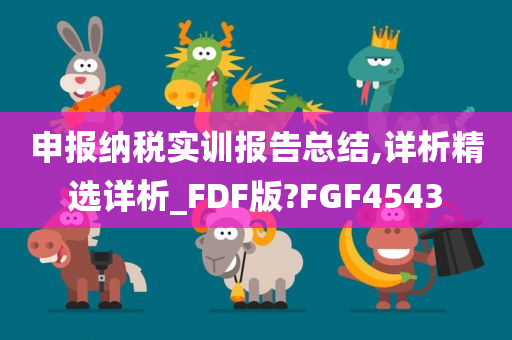 申报纳税实训报告总结,详析精选详析_FDF版?FGF4543