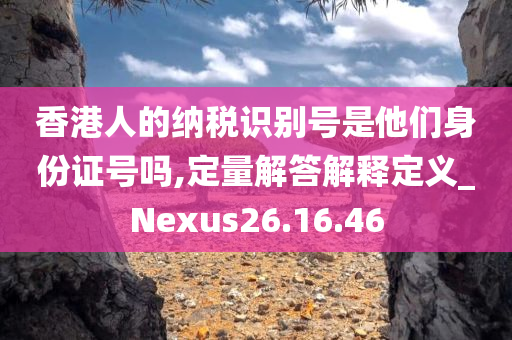 香港人的纳税识别号是他们身份证号吗,定量解答解释定义_Nexus26.16.46