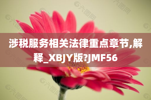 涉税服务相关法律重点章节,解释_XBJY版?JMF56