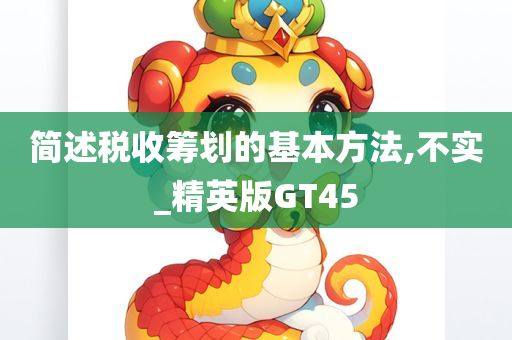 简述税收筹划的基本方法,不实_精英版GT45