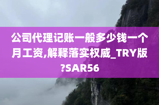 公司代理记账一般多少钱一个月工资,解释落实权威_TRY版?SAR56