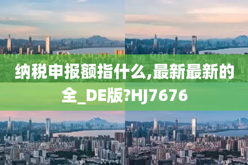 纳税申报额指什么,最新最新的全_DE版?HJ7676