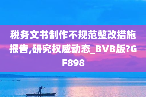 税务文书制作不规范整改措施报告,研究权威动态_BVB版?GF898