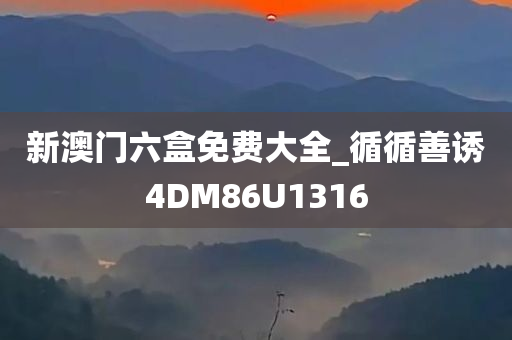 新澳门六盒免费大全_循循善诱4DM86U1316