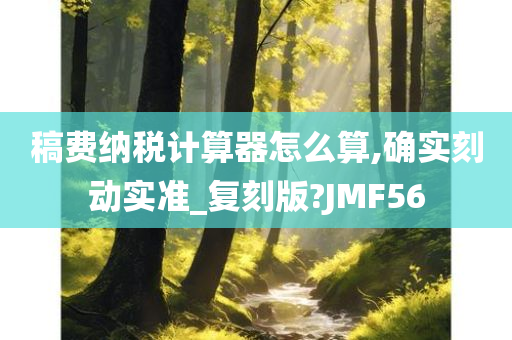 稿费纳税计算器怎么算,确实刻动实准_复刻版?JMF56