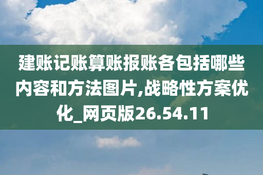 建账记账算账报账各包括哪些内容和方法图片,战略性方案优化_网页版26.54.11