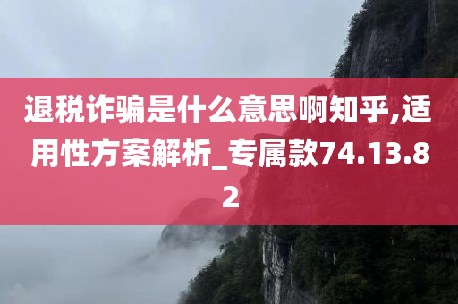 退税诈骗是什么意思啊知乎,适用性方案解析_专属款74.13.82