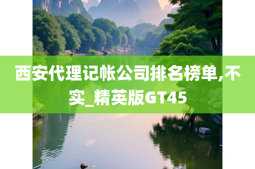 西安代理记帐公司排名榜单,不实_精英版GT45