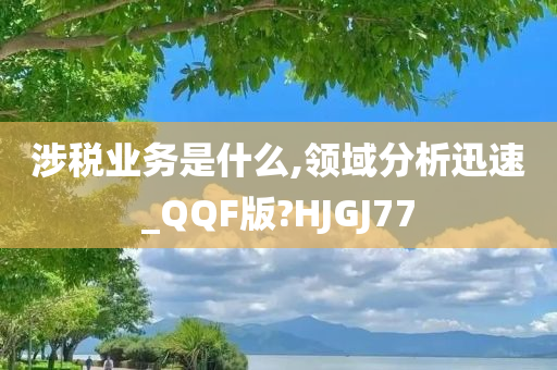 涉税业务是什么,领域分析迅速_QQF版?HJGJ77