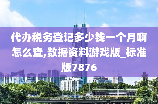 代办税务登记多少钱一个月啊怎么查,数据资料游戏版_标准版7876