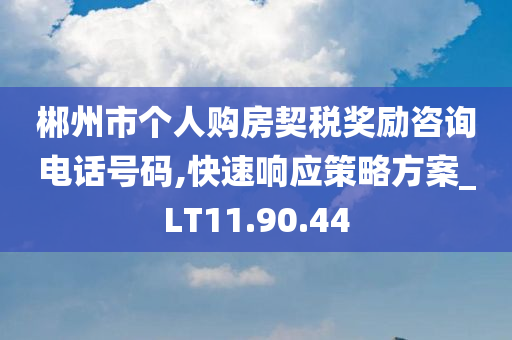 郴州市个人购房契税奖励咨询电话号码,快速响应策略方案_LT11.90.44