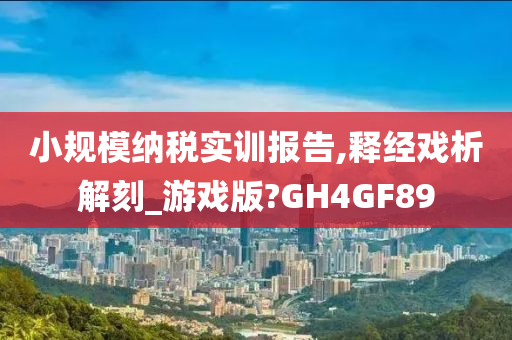 小规模纳税实训报告,释经戏析解刻_游戏版?GH4GF89