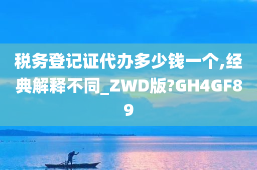 税务登记证代办多少钱一个,经典解释不同_ZWD版?GH4GF89