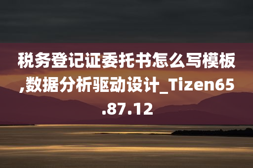 税务登记证委托书怎么写模板,数据分析驱动设计_Tizen65.87.12