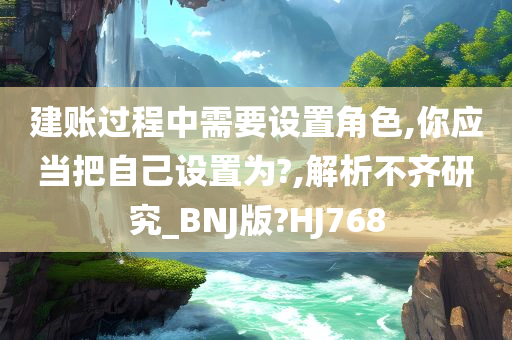 建账过程中需要设置角色,你应当把自己设置为?,解析不齐研究_BNJ版?HJ768