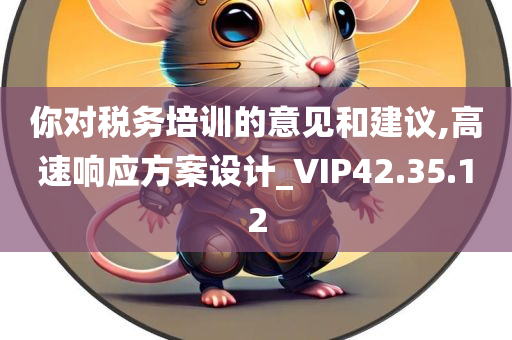 你对税务培训的意见和建议,高速响应方案设计_VIP42.35.12