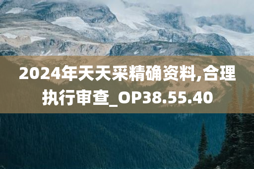 2024年天天采精确资料,合理执行审查_OP38.55.40