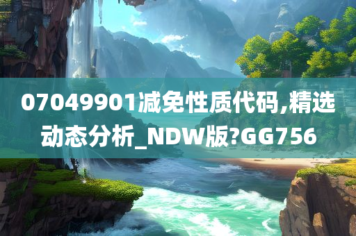 07049901减免性质代码,精选动态分析_NDW版?GG756