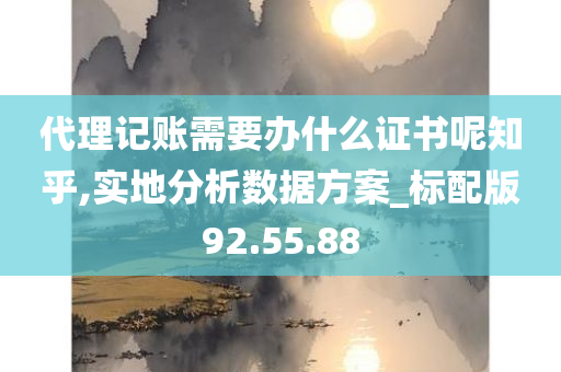 代理记账需要办什么证书呢知乎,实地分析数据方案_标配版92.55.88