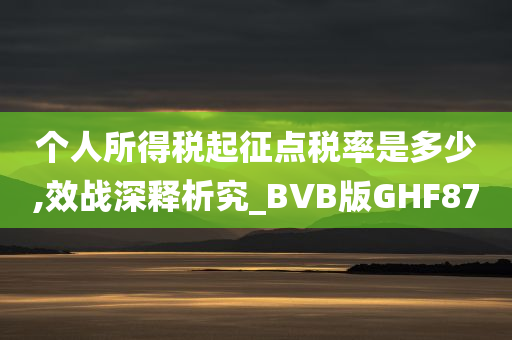 个人所得税起征点税率是多少,效战深释析究_BVB版GHF87