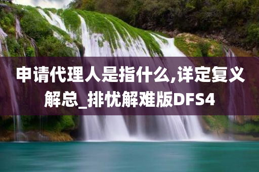 申请代理人是指什么,详定复义解总_排忧解难版DFS4