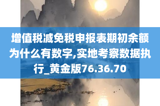 增值税减免税申报表期初余额为什么有数字,实地考察数据执行_黄金版76.36.70