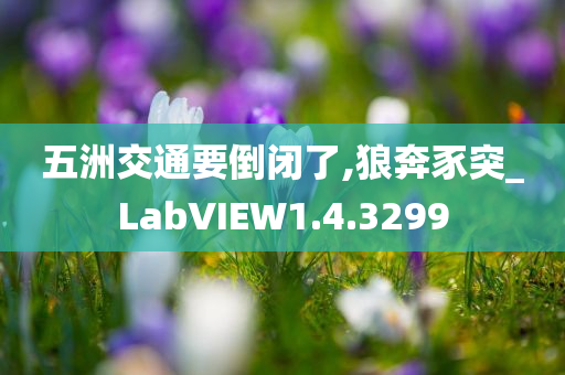 五洲交通要倒闭了,狼奔豕突_LabVIEW1.4.3299