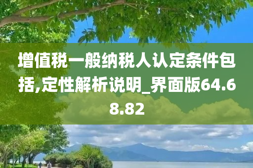 增值税一般纳税人认定条件包括,定性解析说明_界面版64.68.82