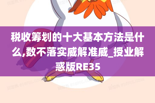 税收筹划的十大基本方法是什么,数不落实威解准威_授业解惑版RE35