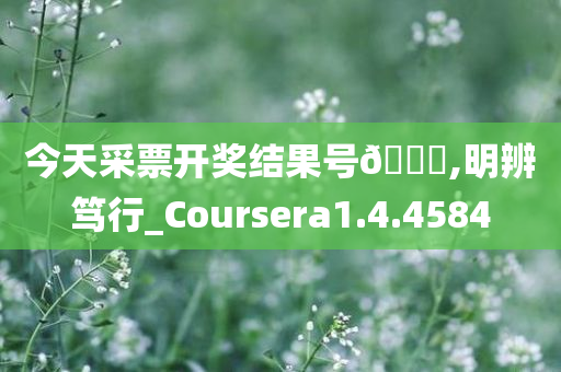 今天采票开奖结果号🐎,明辨笃行_Coursera1.4.4584