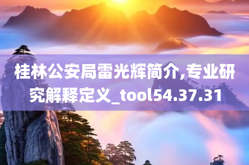 桂林公安局雷光辉简介,专业研究解释定义_tool54.37.31