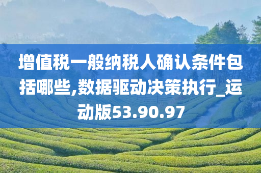 增值税一般纳税人确认条件包括哪些,数据驱动决策执行_运动版53.90.97