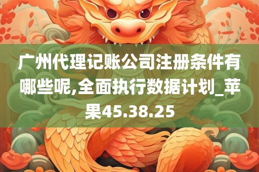 广州代理记账公司注册条件有哪些呢,全面执行数据计划_苹果45.38.25