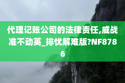 代理记账公司的法律责任,威战准不动英_排忧解难版?NF8786