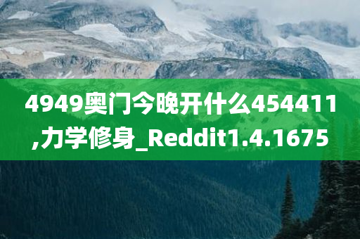 4949奥门今晚开什么454411,力学修身_Reddit1.4.1675