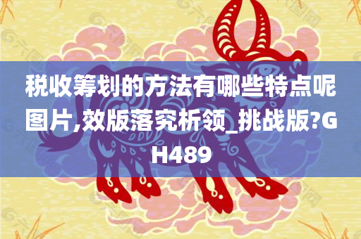 税收筹划的方法有哪些特点呢图片,效版落究析领_挑战版?GH489