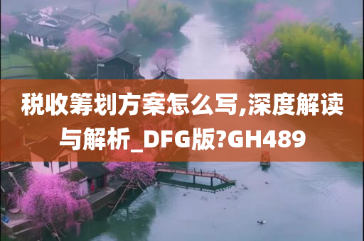 税收筹划方案怎么写,深度解读与解析_DFG版?GH489