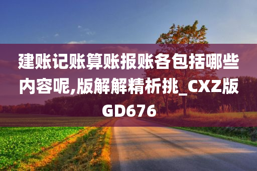 建账记账算账报账各包括哪些内容呢,版解解精析挑_CXZ版GD676