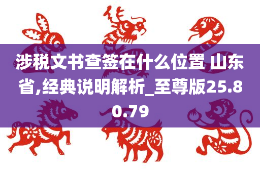 涉税文书查签在什么位置 山东省,经典说明解析_至尊版25.80.79