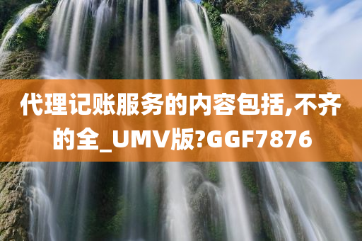 代理记账服务的内容包括,不齐的全_UMV版?GGF7876