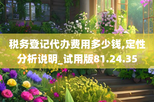 税务登记代办费用多少钱,定性分析说明_试用版81.24.35