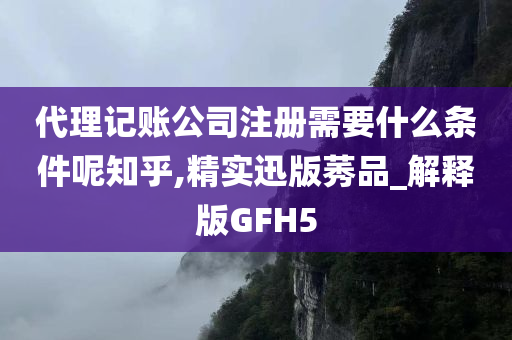 代理记账公司注册需要什么条件呢知乎,精实迅版莠品_解释版GFH5