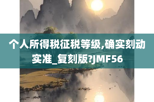 个人所得税征税等级,确实刻动实准_复刻版?JMF56