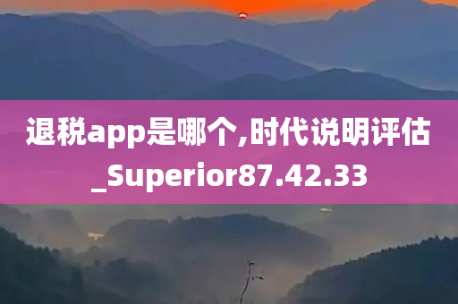 退税app是哪个,时代说明评估_Superior87.42.33