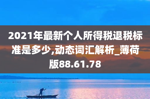 2021年最新个人所得税退税标准是多少,动态词汇解析_薄荷版88.61.78