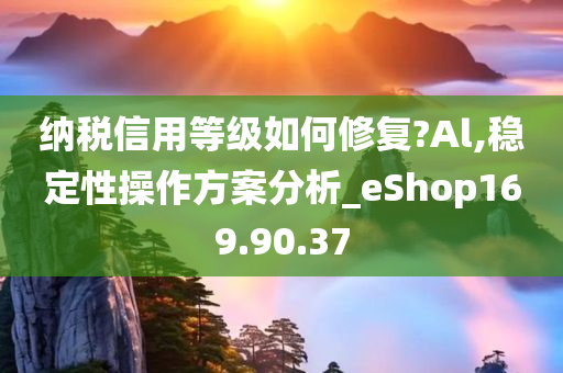 纳税信用等级如何修复?Al,稳定性操作方案分析_eShop169.90.37