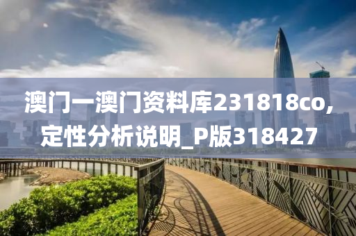 澳门一澳门资料库231818co,定性分析说明_P版318427