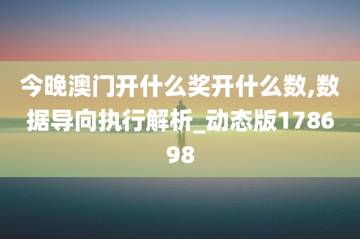 今晚澳门开什么奖开什么数,数据导向执行解析_动态版178698